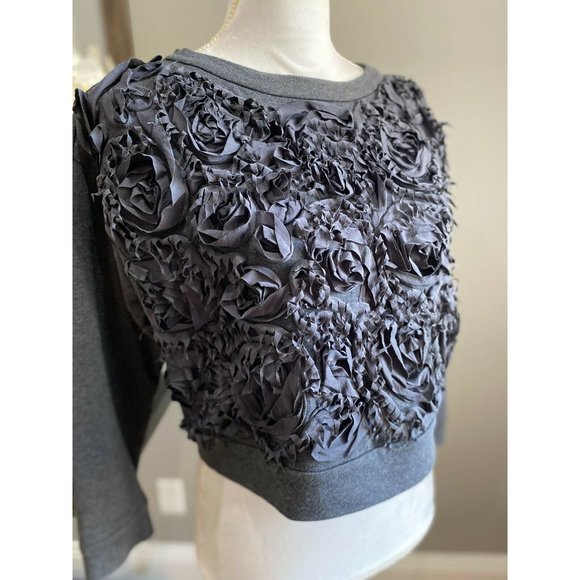 BRUNELLO CUCINELLI Floral Applique Cropped Sweatsh - Picture 4 of 7